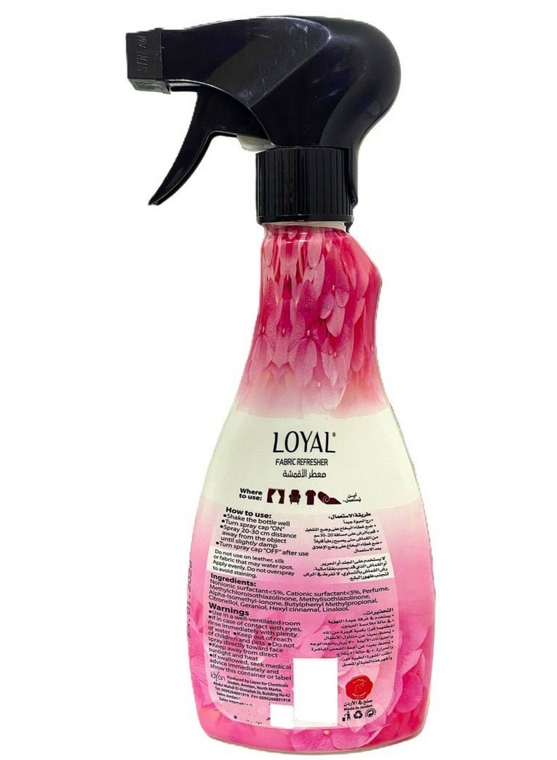 loyal Soft Pink Fabric Refresher Easy To Iron Odor Neutralizing 350 ML - Image 2